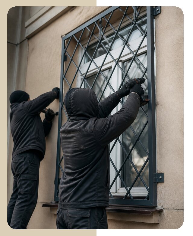 Установка антивандальных решеток на окна в Назарове